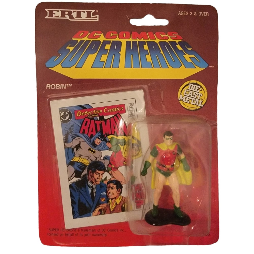 Detective Comics Super Heros Collector Cards Robin Die Cast Metal Action Figures